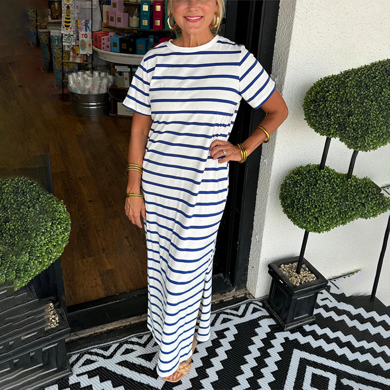 MariaCavalli Gestreepte Maxi Jurk