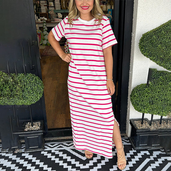 MariaCavalli Gestreepte Maxi Jurk
